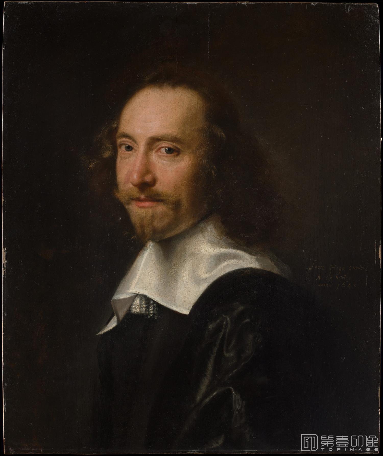 油画-美国纽约大都会美术馆油画藏画-Abraham de VriesPortrait of a Man-0007